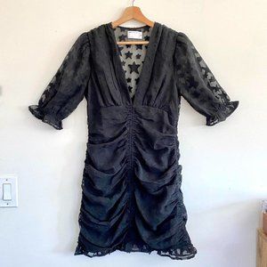 ASOS STAR BLACK RUCHED MINI DRESS